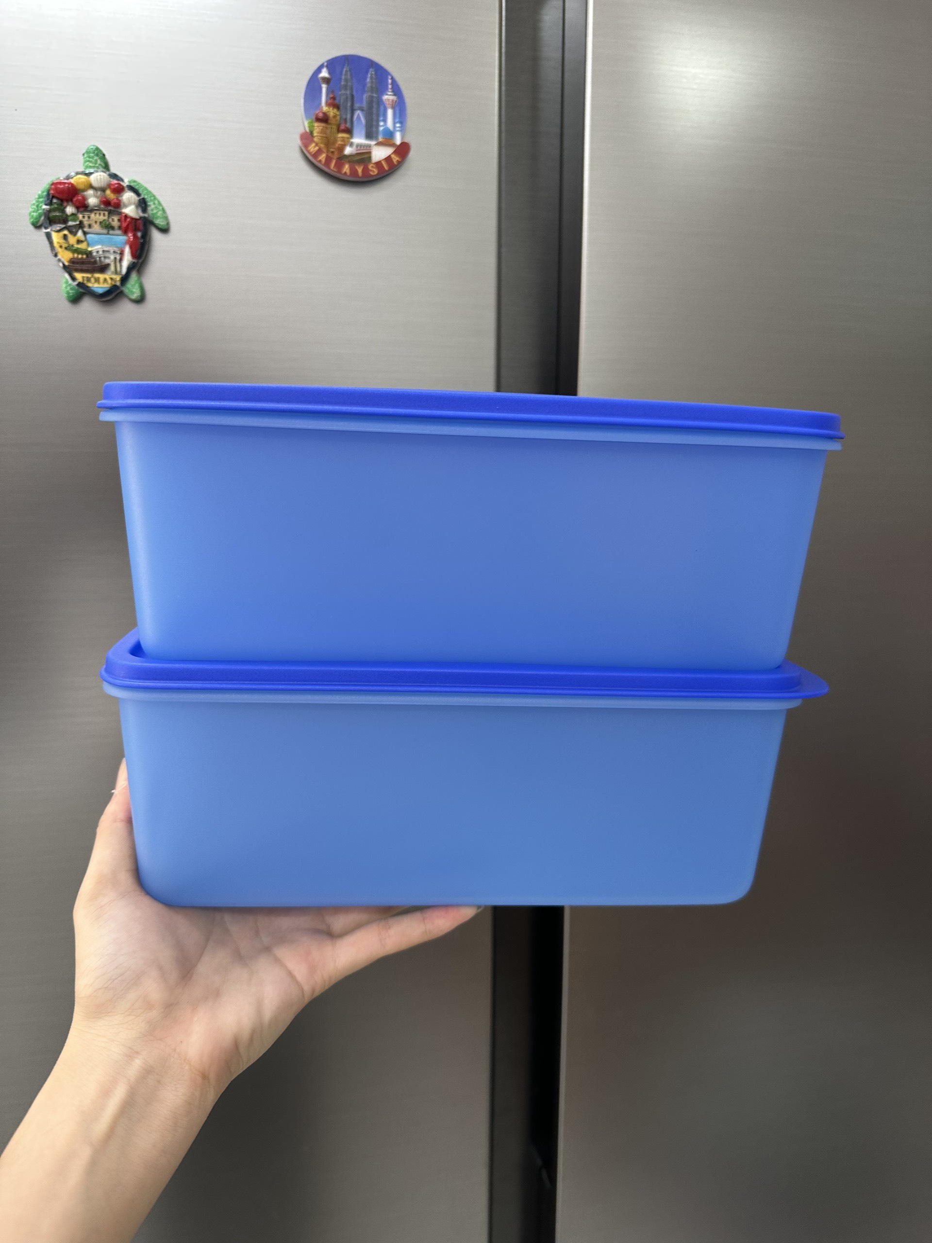 Bộ hộp one touch 750ml TUPPERWARE, nắp 1 nhấn kín khí, kín mùi, giữ thực phẩm lâu
