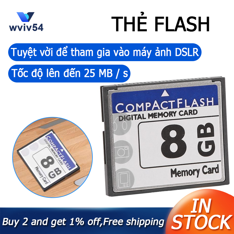 Professional 8GB Compact Flash Memory Card(White&Blue)
