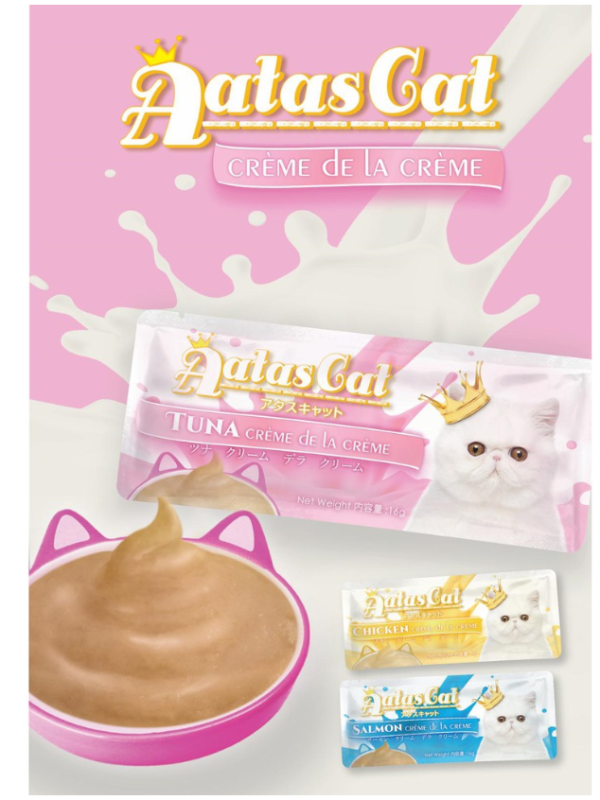 Sốt kem Aatas Cat Creamy vị gà/cá ngừ/cá hồi 16g