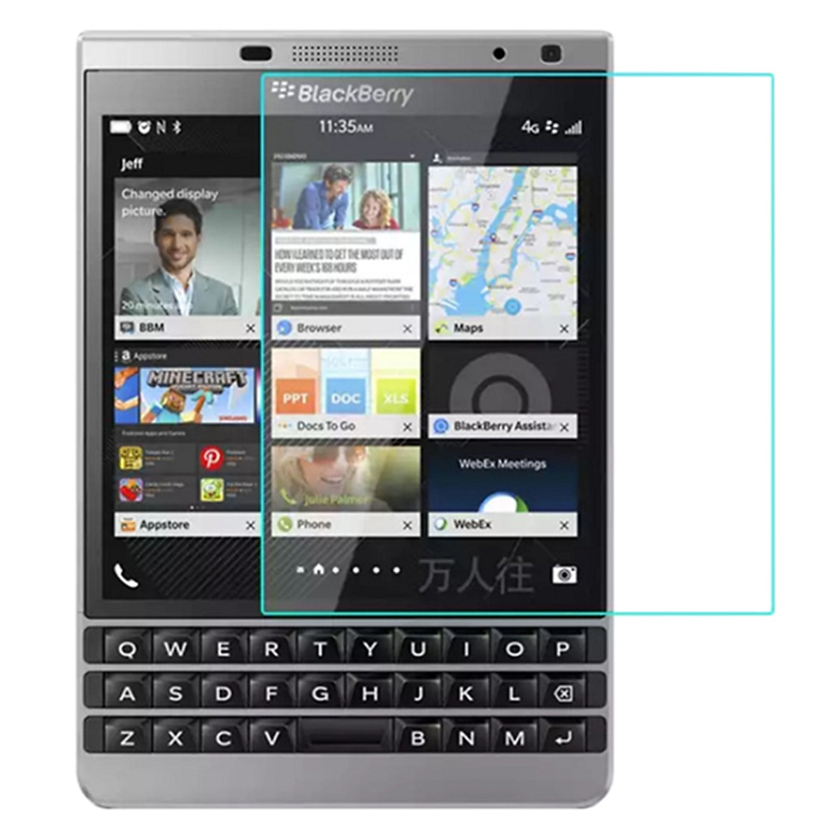 [HCM]Miếng Dán Cường Lực Dành Cho Blackberry Passport Silver