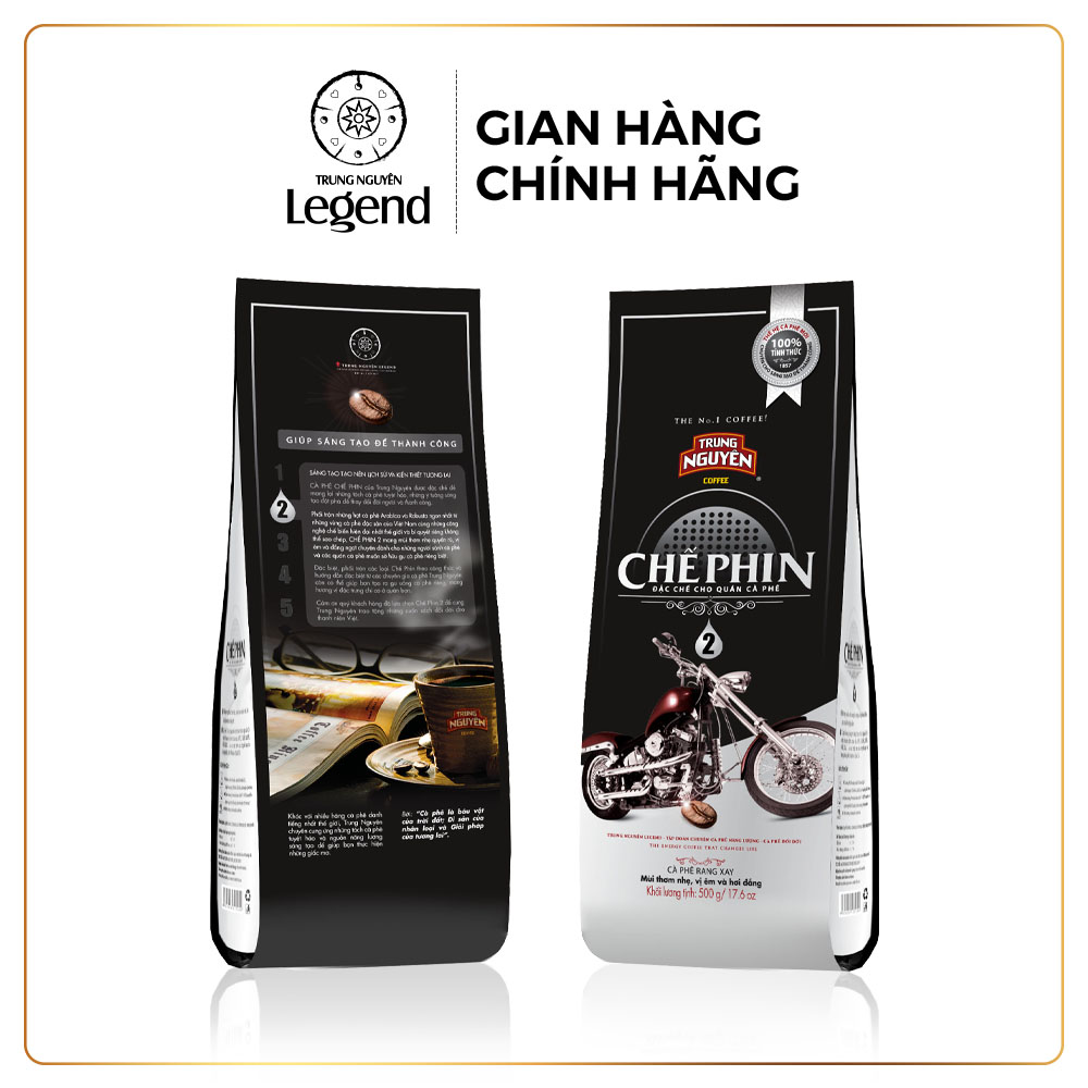 Trung Nguyên Legend Cà Phê Rang Xay Chế Phin 2 - Gói 500gr - Vị Cân Bằng, Hậu Dịu Nhẹ