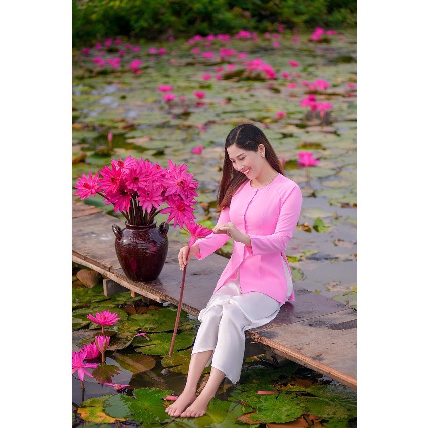 ÁO BÀ BA VẢI LỤA TRƠN