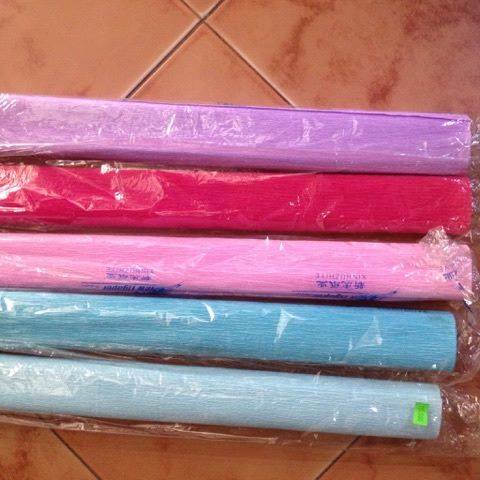 [HCM]5 cuộn giấy nhún đủ màu : 75k /1combo 5cuộn