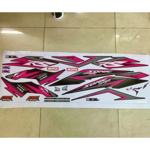 Tem Sonic Rs Hồng In Mực Cao Cấp