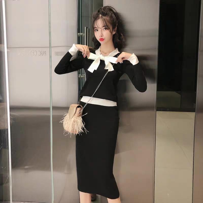 Bộ váy len nữ hàng nhập