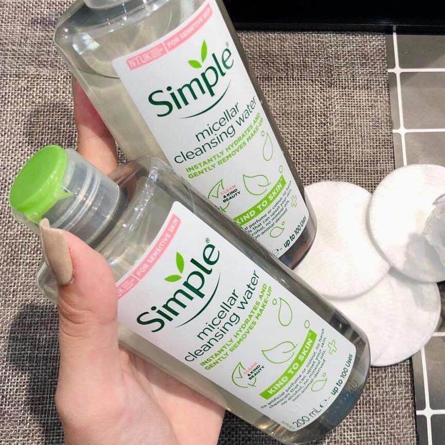 nước tẩy trang simple không cồn cho mọi loại da