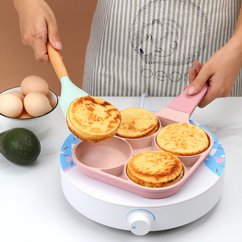 CHẢO VÂN ĐÁ 4 NGĂN CHỐNG DÍNH CỰC TỐT - CHẢO 4 NGĂN TIỆN LỢI CHIÊN TRỨNG ỐP LA CHIÊN BÁNH HÌNH THÚ CAO CẤP - CHẢO CHIÊN RÁN ĐỒ ĂN SIÊU NHANH