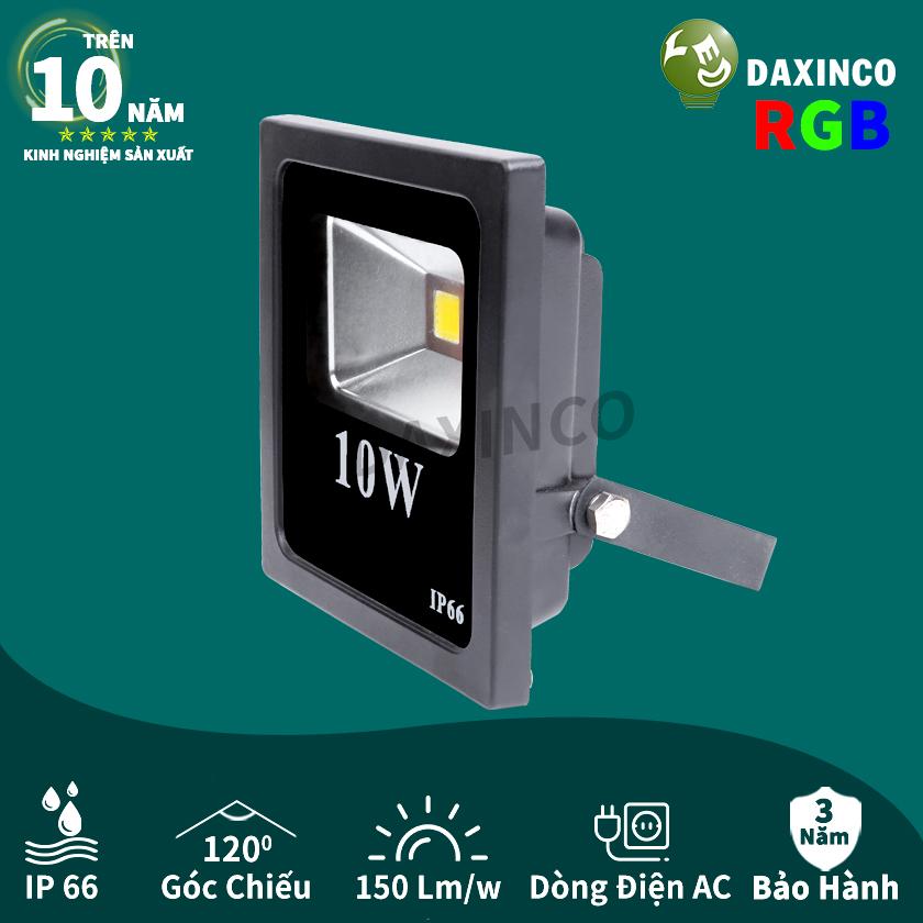 Đèn pha LED 10W đổi màu Daxinco