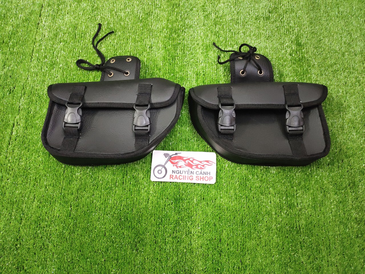 Cặp túi da treo hông xe moto-xe cafe tracker-túi sún