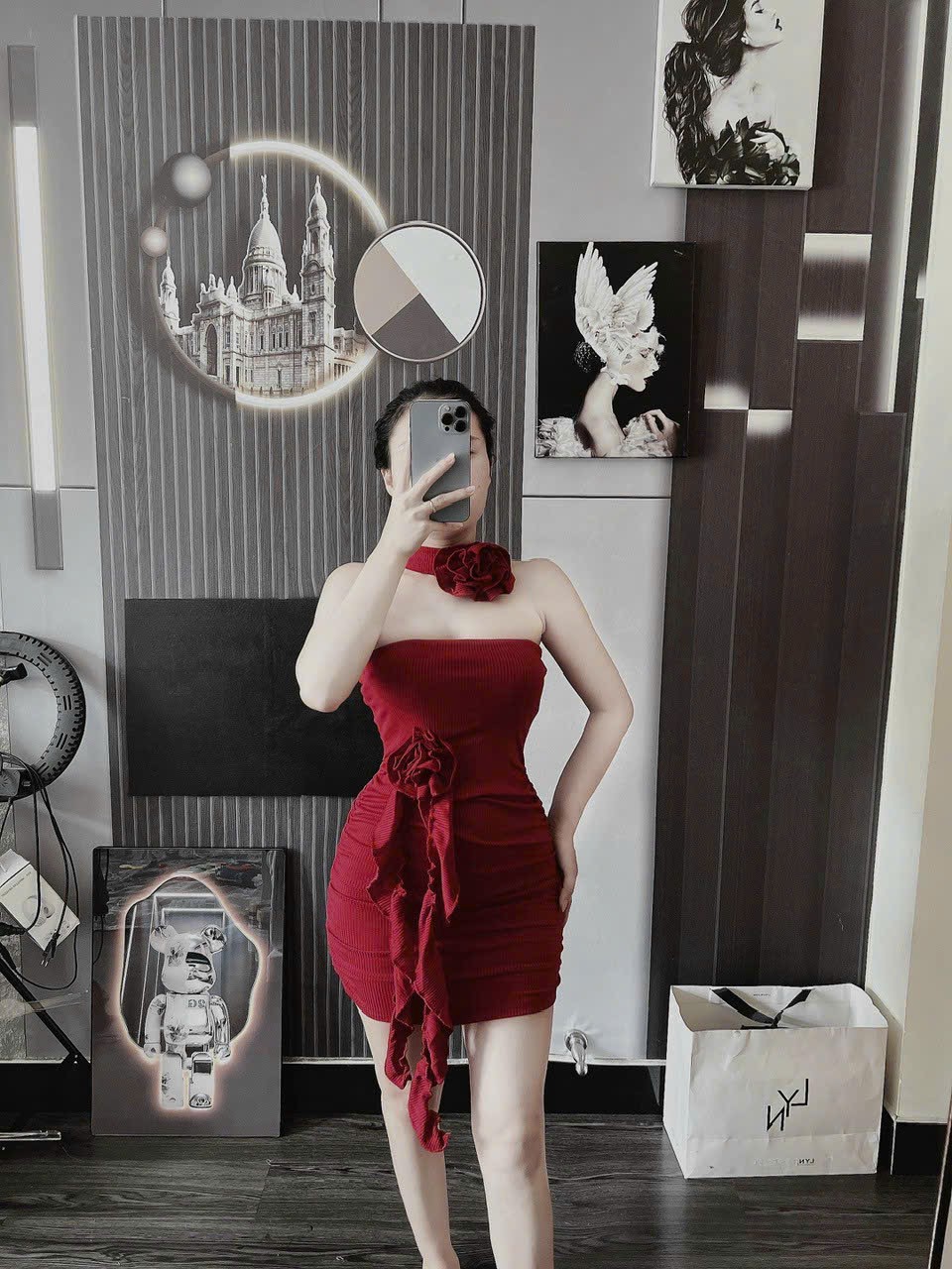 ĐẦM BODY KÈM CHOCKER HOA