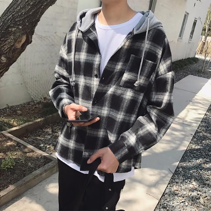 [HCM]Áo Sơ Mi Flannel Nam Nữ Caro Cực Chất