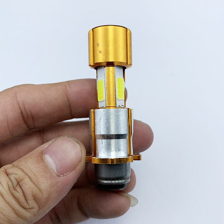 [HCM]Đèn Pha Cob 3 Tim M5 ( vỏ cam) Gắn Xe Đời Cũ [ Sáng Trắng ]