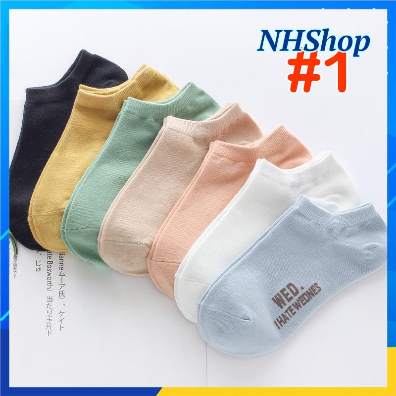 [HCM]Combo 7 đôi Vớ ngắn UNISEX Hello tuần mới BTS - Vớ ngắn nam nữ - NHShop