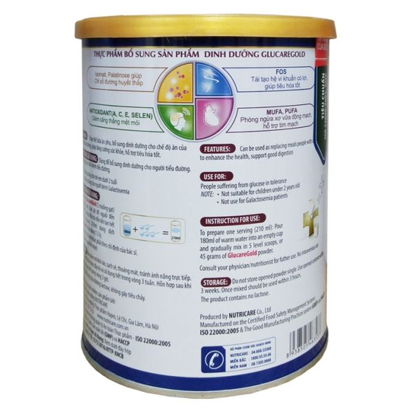 Sữa GluCare Gold 900g (cho người tiểu đường)