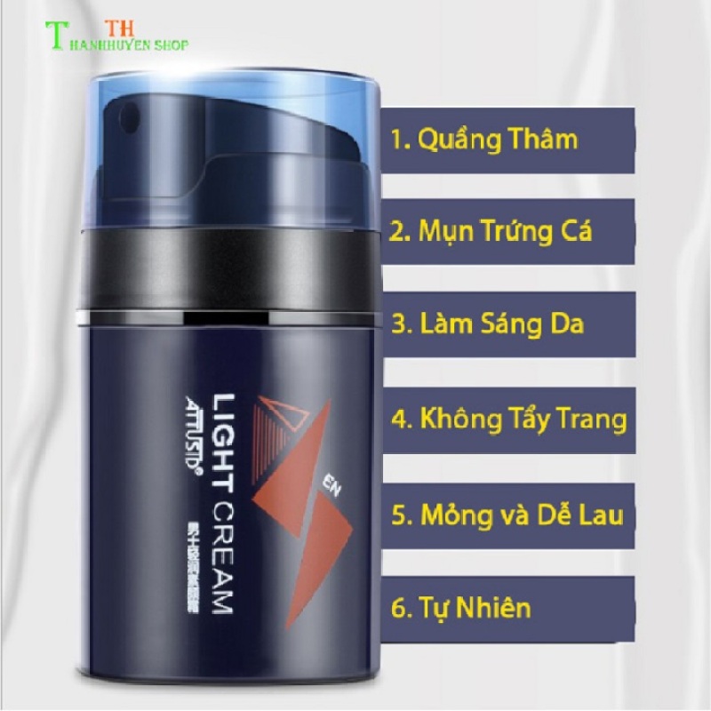 (GIá Hủy Diệt) LightCream Makeup Nâng Tone Che Khuyết Điểm Kem Trang Điểm 4in1 Dành Cho Nam nhập khẩu