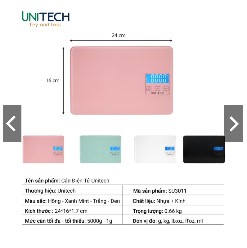 Cân điện tử unitech 5kg