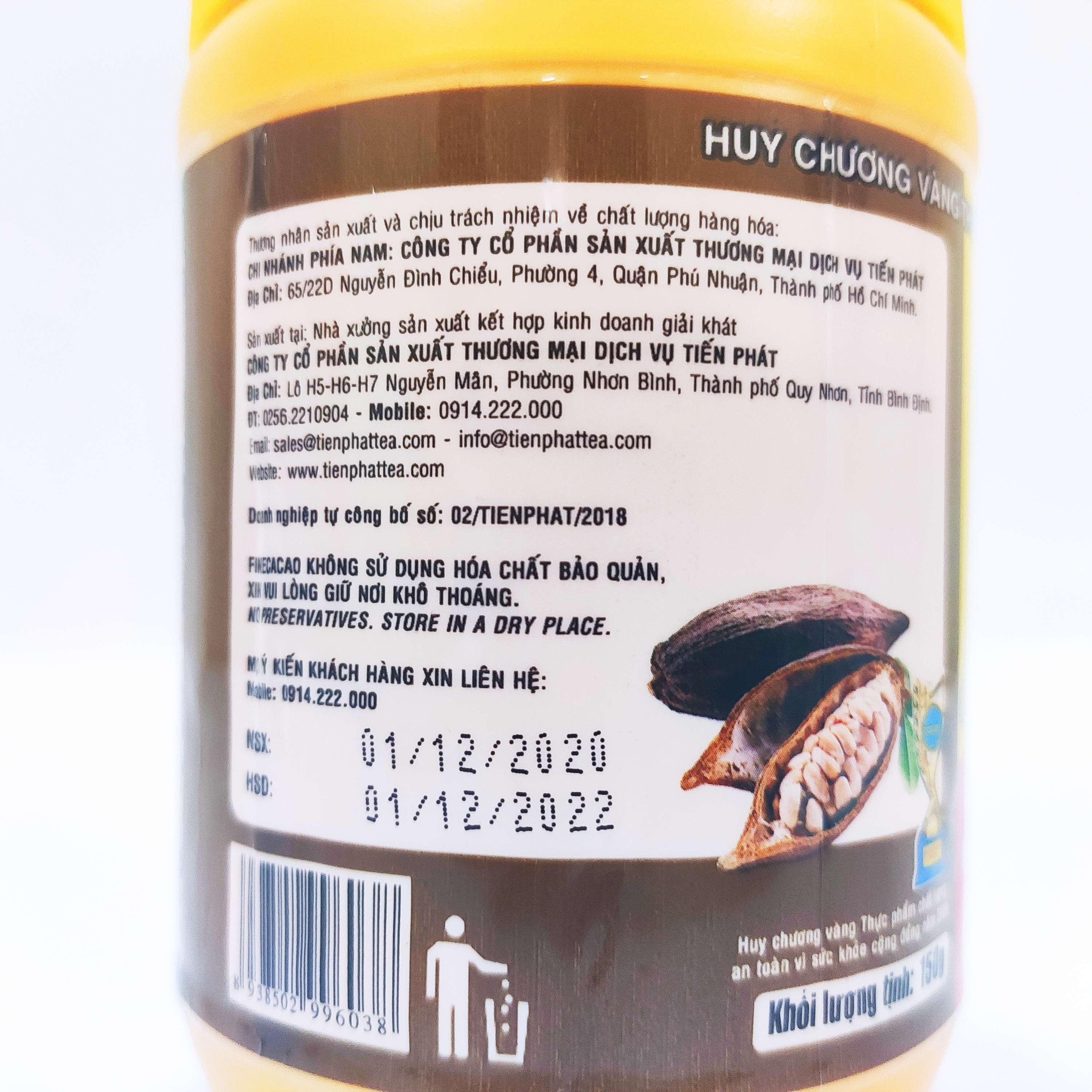 Bột Fine Cacao Nguyên Chất 100% Bổ Dưỡng (150g) Vị Thơm Ngon