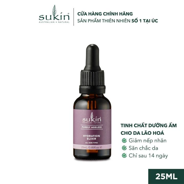 Nước thần Dưỡng Ẩm Chống Lão Hóa Sukin Purely Ageless Hydration Elixir 25ml