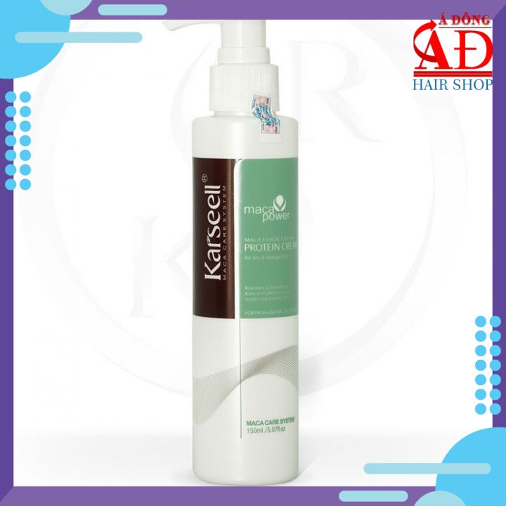 [+Tặng mũ trùm] KEM DƯỠNG XẢ KHÔ SIÊU MƯỢT TÓC KARSEELL MACA ESSENCE REPAIR PROTEIN CREAM 150ML