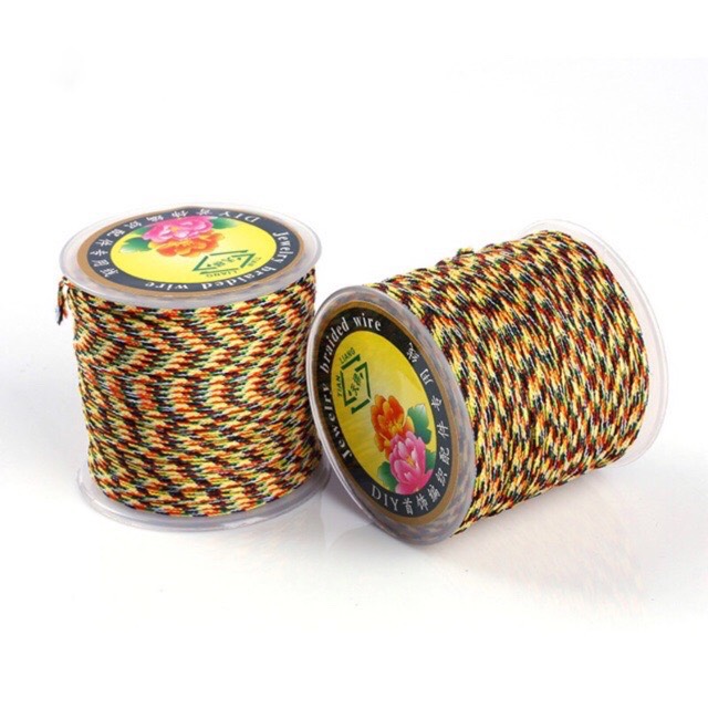 [1 CUỘN] Chỉ ngũ sắc, dây làm vòng tay ngũ sắc Tây Tạng 50M, 100M