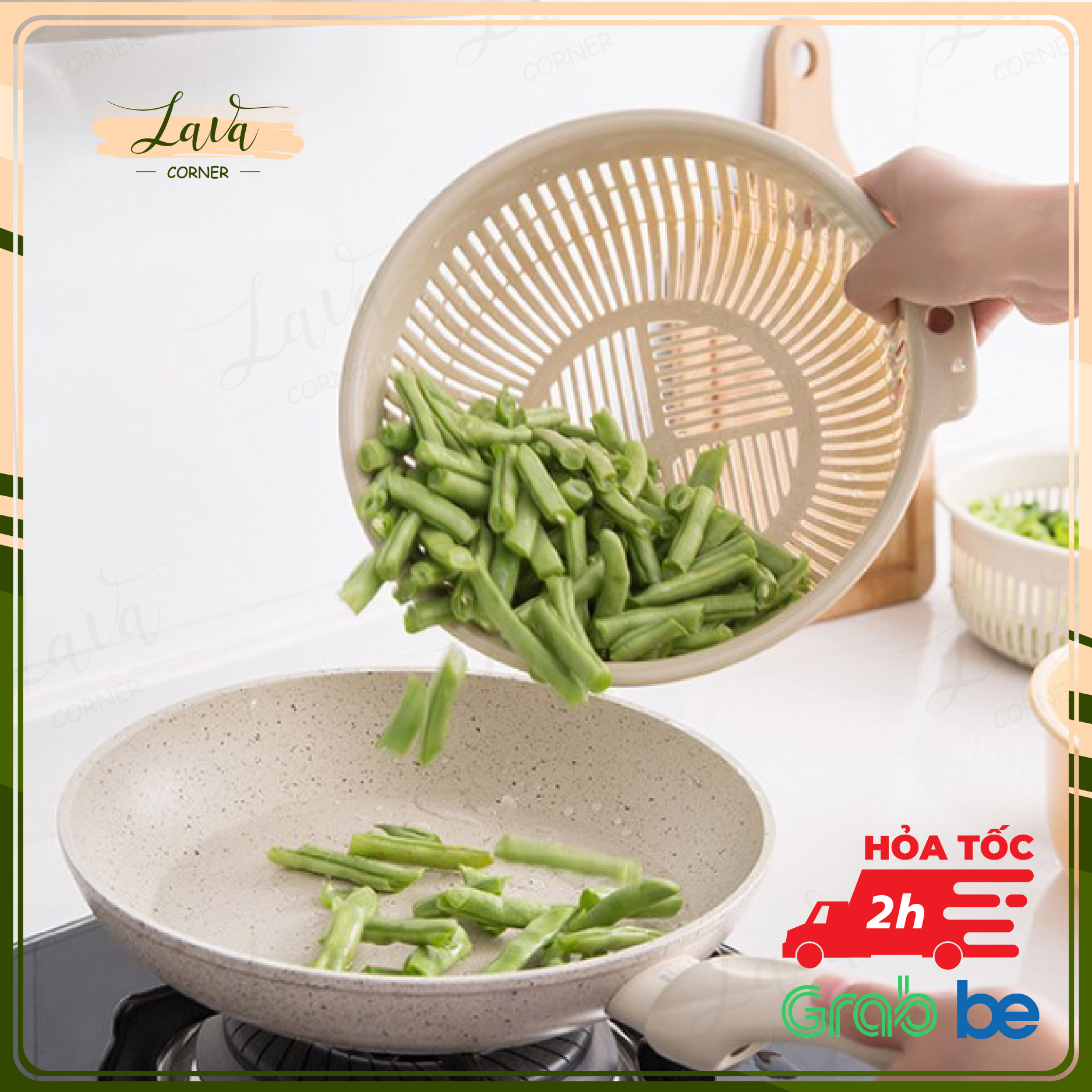 Rổ Nhựa Tròn 2 Lớp Đựng Thực Phẩm