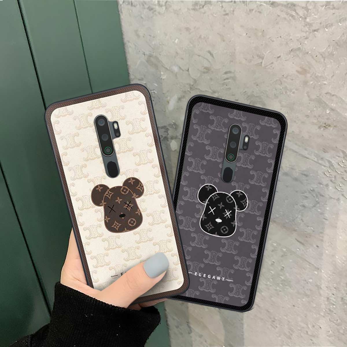Ốp lưng điện thoại Oppo A5 2020 / A9 2020 hình trái tim đen trắng nghệ thuật, chú chó thời trang, kaws gấu cute, vỏ ốp lưng silicon mủ dẻo rẻ bền đẹp