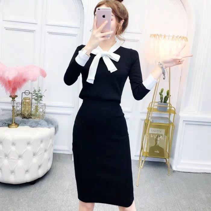 Bộ váy len nữ hàng nhập