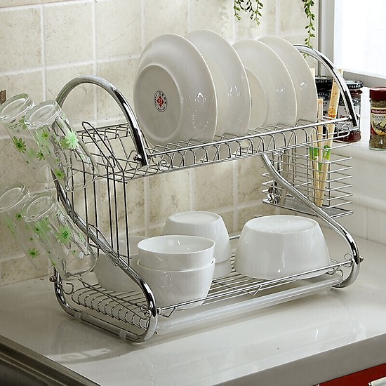 ⛔GIADUNGHOALONG⛔ Kệ úp bát, đũa (LOẠI 2 TẦNG INOX)