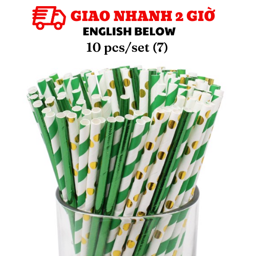 Ống hút giấy - Straws nhiều mẫu tcl39