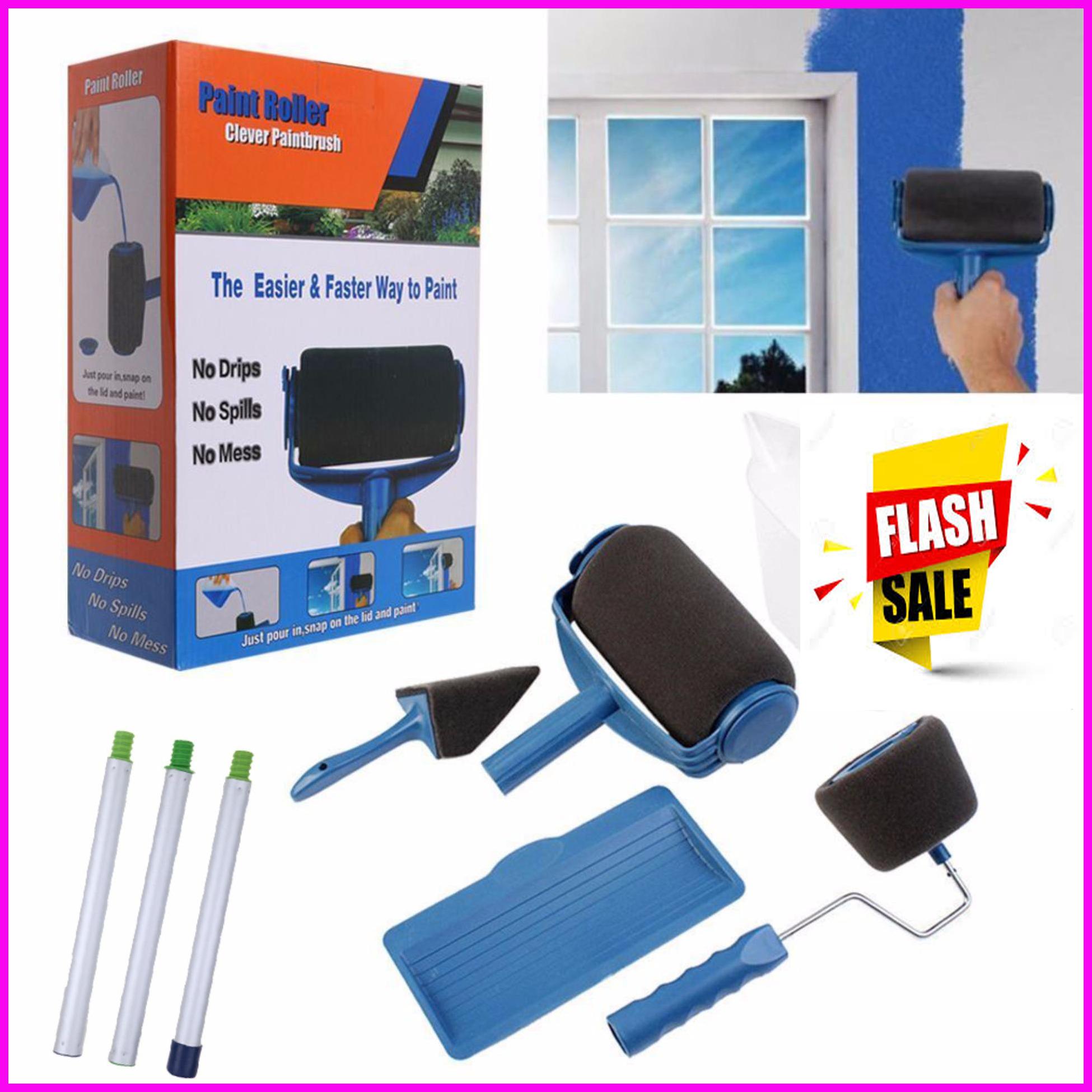 Nước Sơn, Sơn Bóng, Máy Phun Sơn Cầm Tay Không Tiện Bằng Bộ Lăn Sơn Thông Minh 5 Chi Tiết - Dung Tích Con Lăn Chứa Tới 700 ml Giúp Sơn Nhanh, Tiết Kiệm. BH Uy Tín 1 đổi 1 bởi SHN