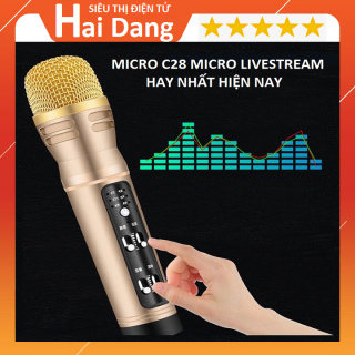 Mic Thu Âm C28, Tặng Tai Nghe, Micro C28 Livestream karaoke , Bộ Micro Thu Âm Livetream Karaoke C28 Cao Cấp Tặng Kèm Tai Phone, Âm Thanh Chuẩn, Lọc Âm Cực Hay, Không Tạp Âm, Cao Cấp Đa Năng Giải Giọng, .Bảo Hành 12 Tháng Lỗi 1 Đổi 1 thumbnail
