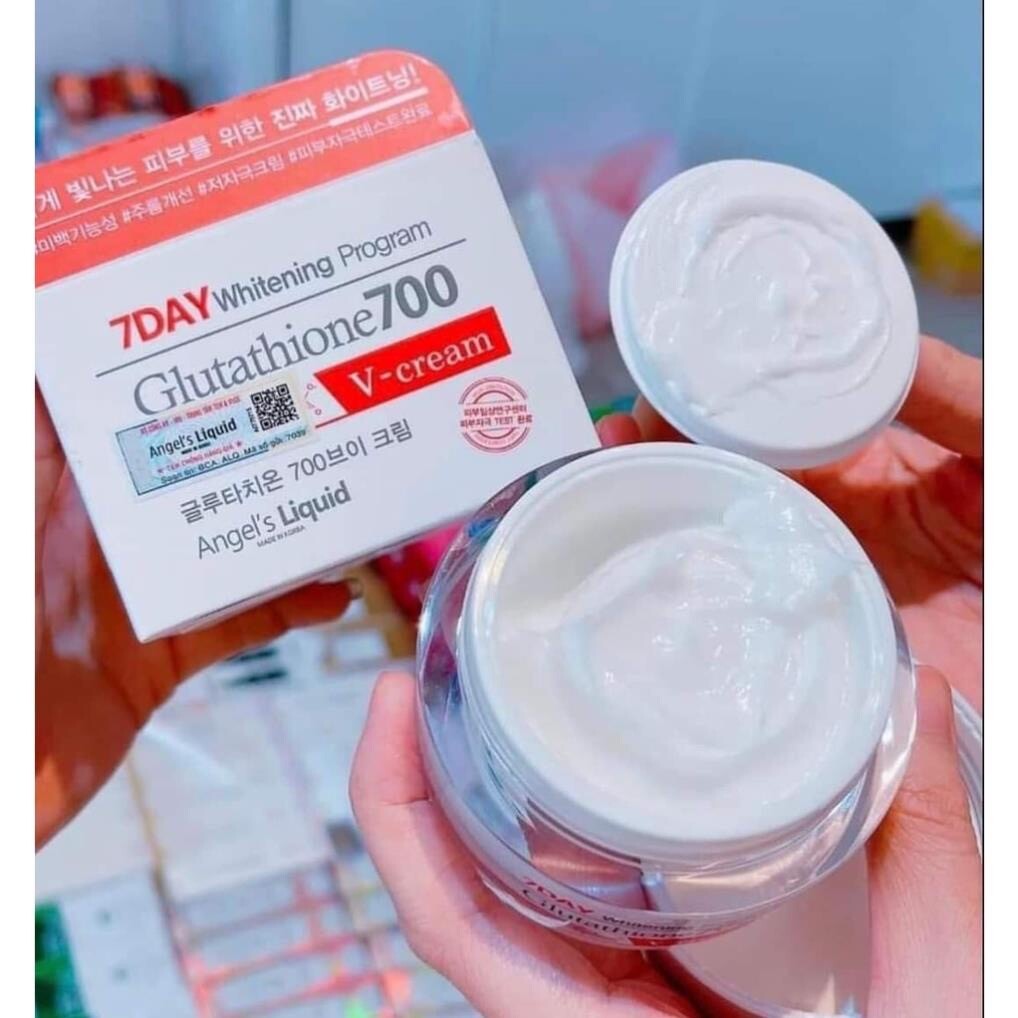 Combo Dưỡng Trắng Da 7DAY Angel's Liquid Whitening Program Gutathione 700V (Serum & Cream)