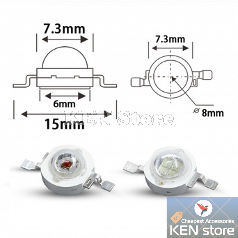 Bộ 5 Bóng led Luxeon 1W Epistar (full công suất)