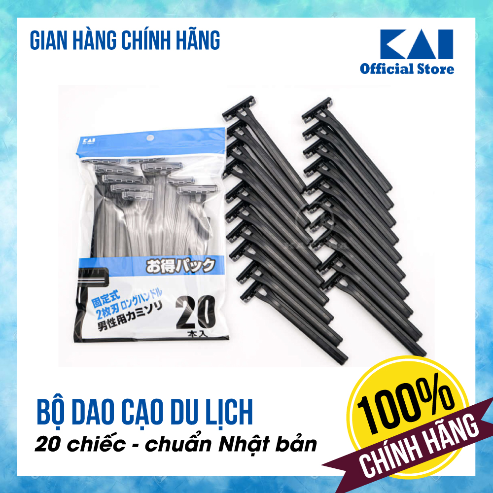 Dao cạo râu cao cấp Nhật LUF-20P bộ 20 chiếc (màu đen)