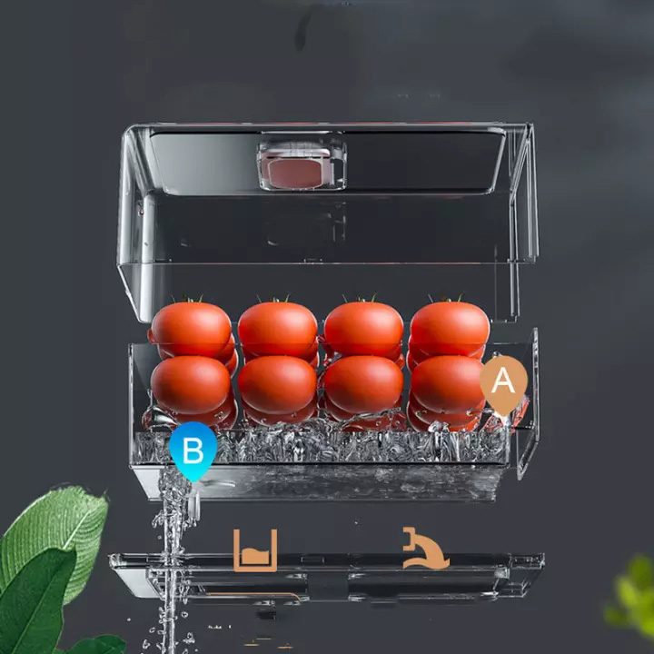 Hộp Tủ Lạnh Ngăn Kéo HKStorae, Hộp Đựng Tủ Lạnh Xếp Chồng Cho Thú Cưng, Hộp Đựng Thức Ăn Tủ Lạnh Nhà Bếp Hộp Đựng Thức Ăn Trứng Tủ Lạnh