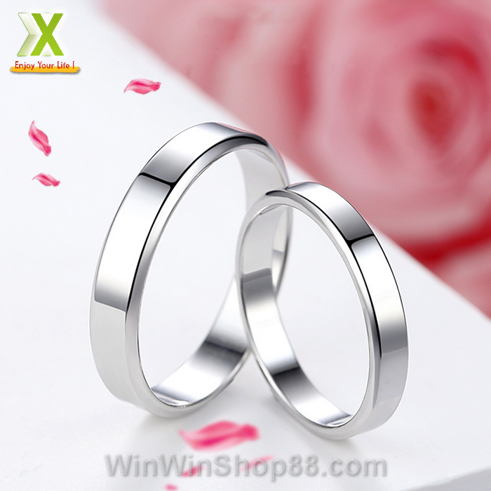 [HCM]Nhẫn cặp trơn màu bạc NC124