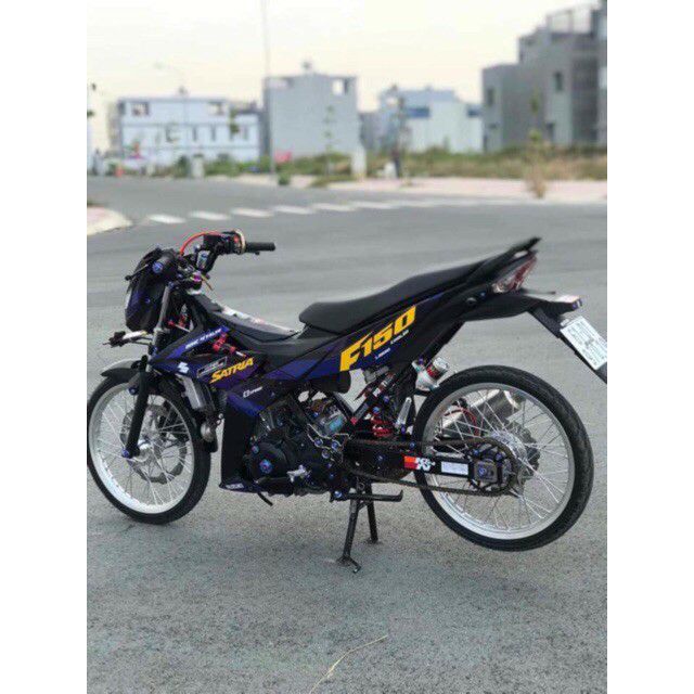 Tem xe satria f150 chấm bi