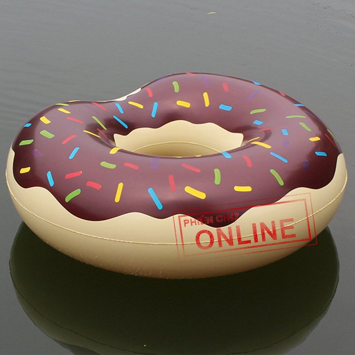 [HCM]PHAO BƠI TRÒN HÌNH BÁNH DONUT (Màu Nâu)