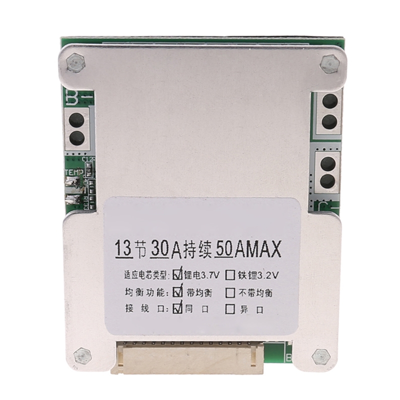 1pc BMS 13S 48V 50A 18650 Li-ion Lithium Battery Pack Protection Equalizer Board PCB
