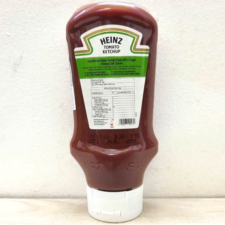 HEINZ (CHAI ÚP 570g) TƯƠNG CÀ CHUA Tomato Ketchup (HALAL)