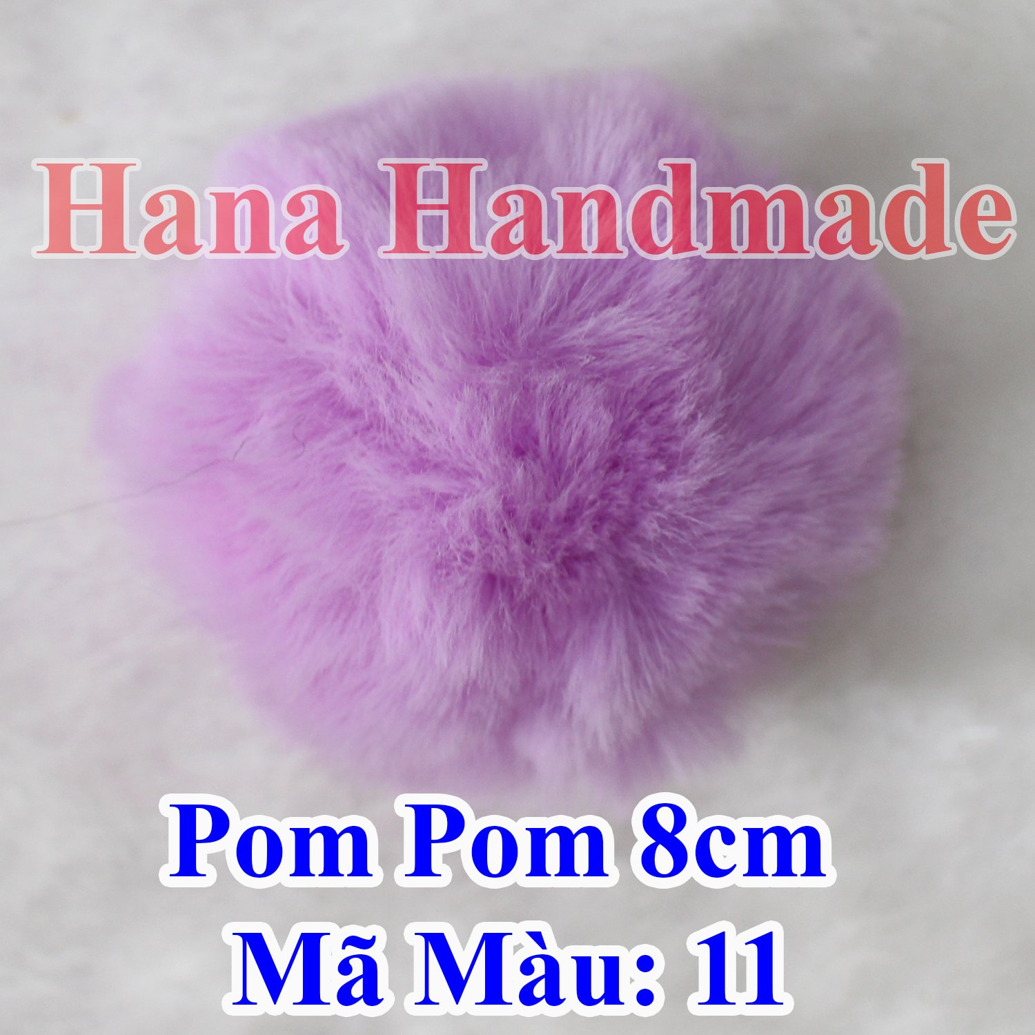 Pom pom trơn 8cm trang trí 15k/cái