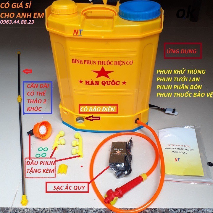 Bình phun xịt điện SEN VÀNG - BÌNH PHUN 18 LÍT