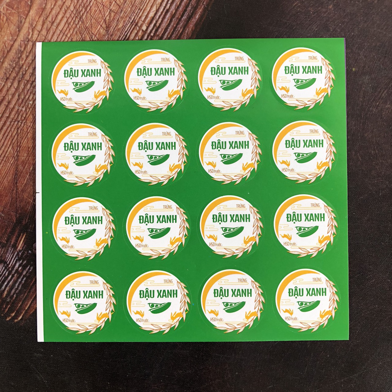Tem nhân bánh trung thu 1 tờ gồm 16 tem tròn đủ loại