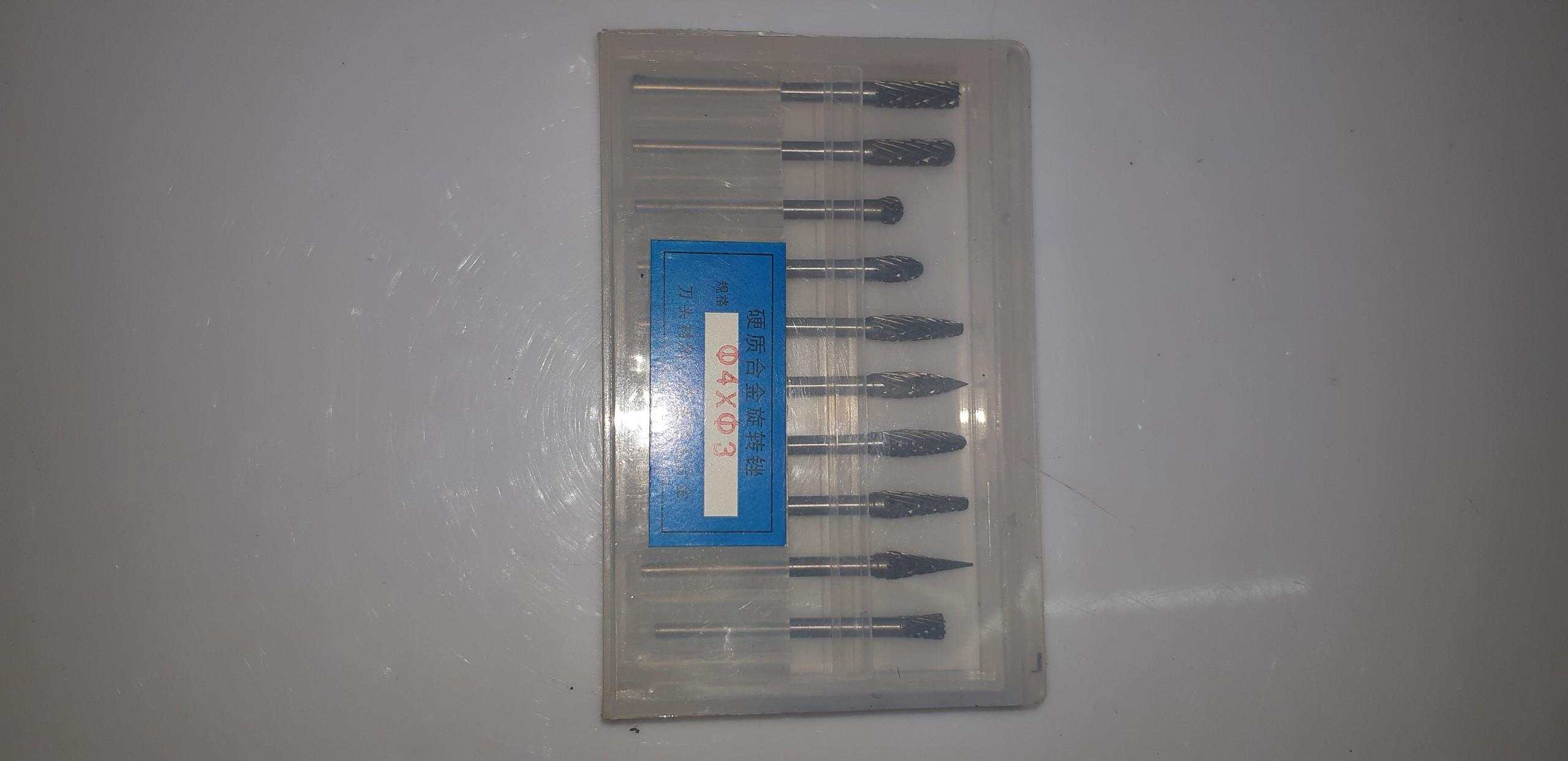 Mũi Mài Hợp Kim.mài kim loại Đầu 4mm Cán 3mm 10 món