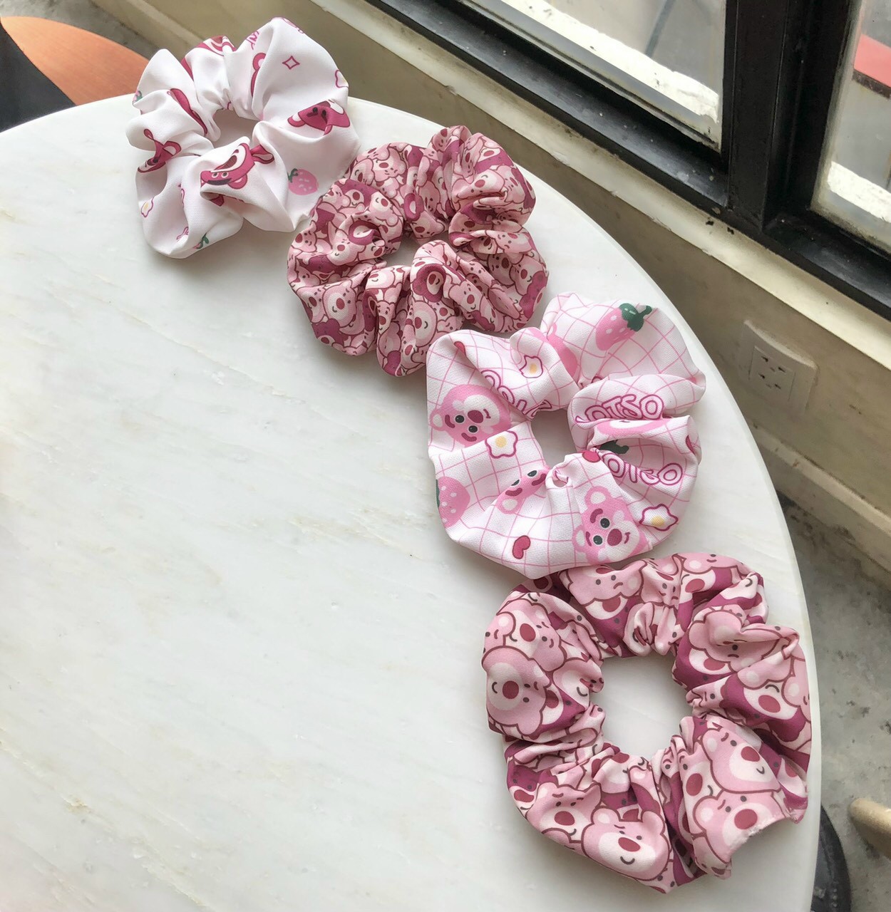 Dây Buộc Tóc gấu [HCM] Cột Tóc Scrunchies Hoạ tiết siêu dễ thương cutte