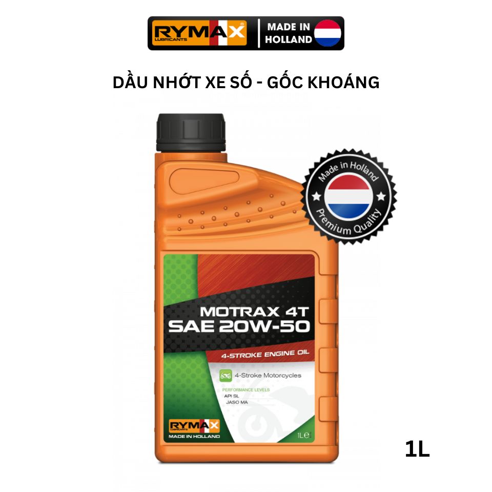 [HCM]Dầu nhớt Rymax Motrax 4T SAE 20W/50 – Dầu Multigrade (1L)