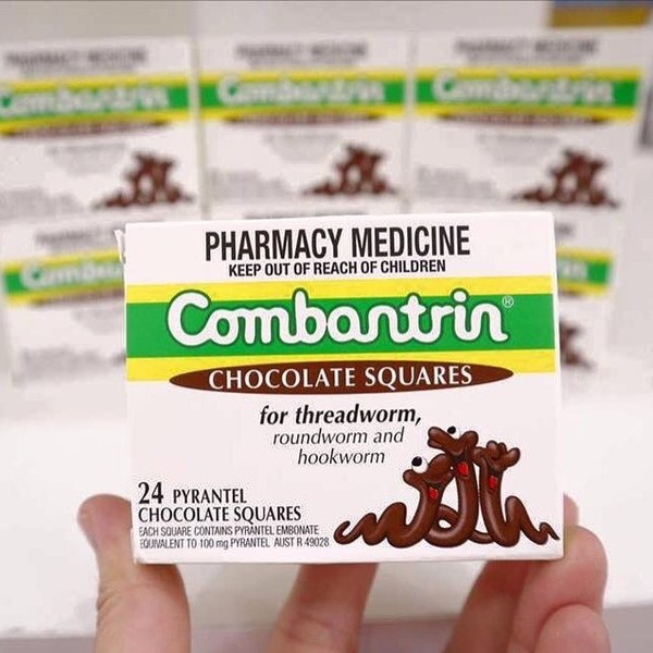 Kẹo Socola Diệt Giun Combantrin Hàng Úc