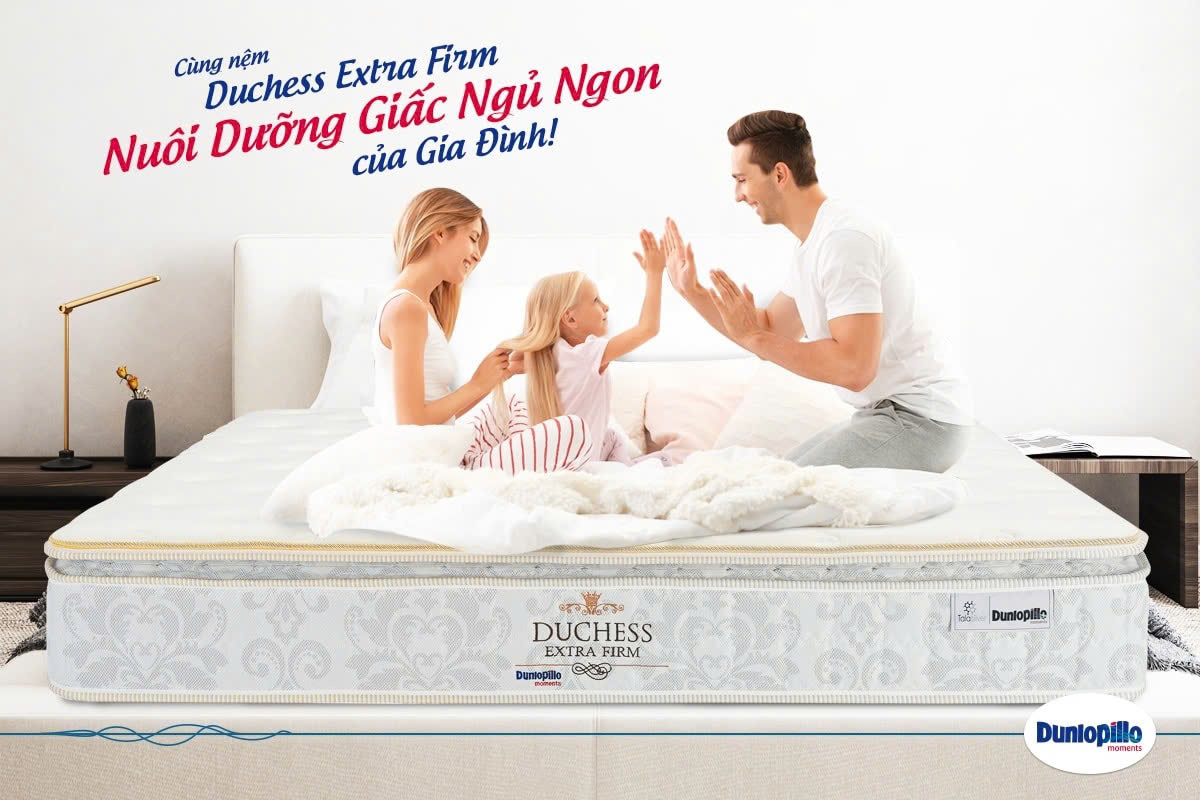 Nệm Lò Xo Túi Độc Lập Dunlopillo Duchess, Thiết Kế sang trọng, công nghệ hiện đại - Độ Cao 29cm