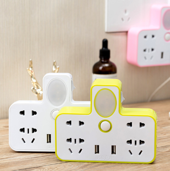 [HCM]Ổ Điện Đa Năng Có Đèn Ngủ Kiêm 2 Cổng USB