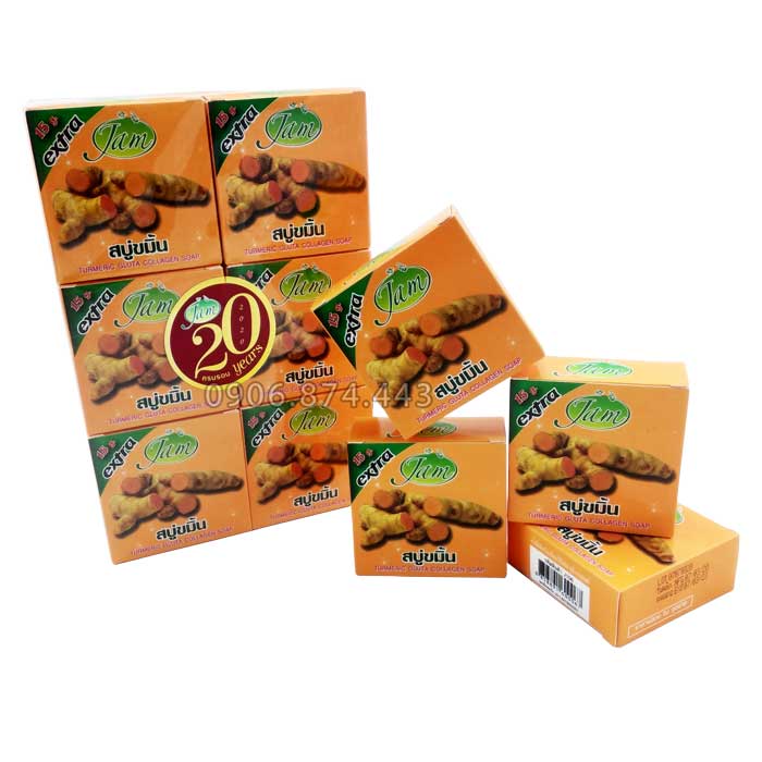 【HOT】 Lẻ 1 Cục Xà Phòng (Xà Bông) Cám Nghệ Jam Extra Thái Lan